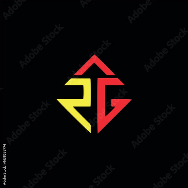 Fototapeta rg text logo design vector