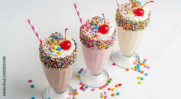 Obraz milkshake in glasses