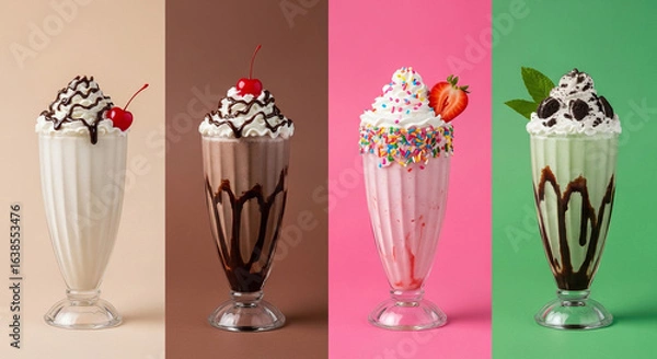 Obraz milkshake in glasses