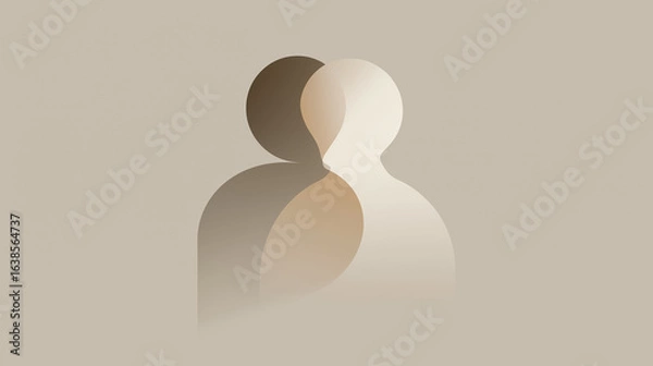 Fototapeta Abstract representation of human connections conceptual art minimalist design indoor setting close-up view unity and diversity