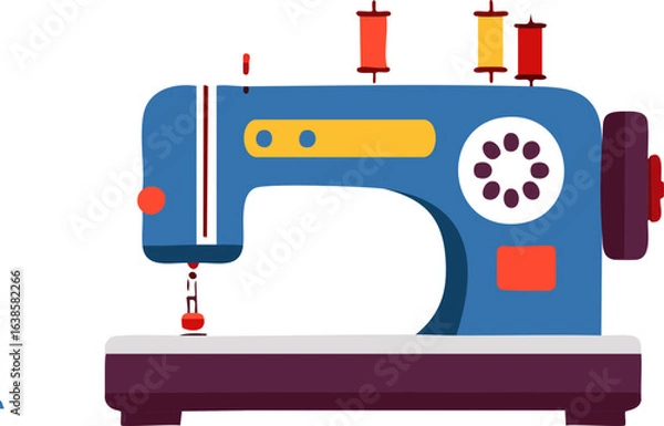 Obraz sewing machine and needle