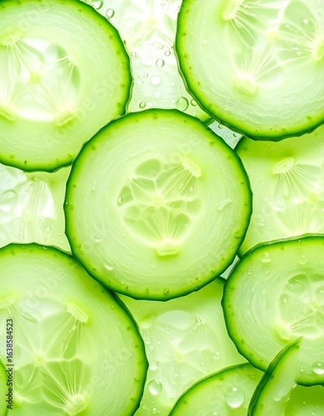 Fototapeta Close-up cucumber slices
