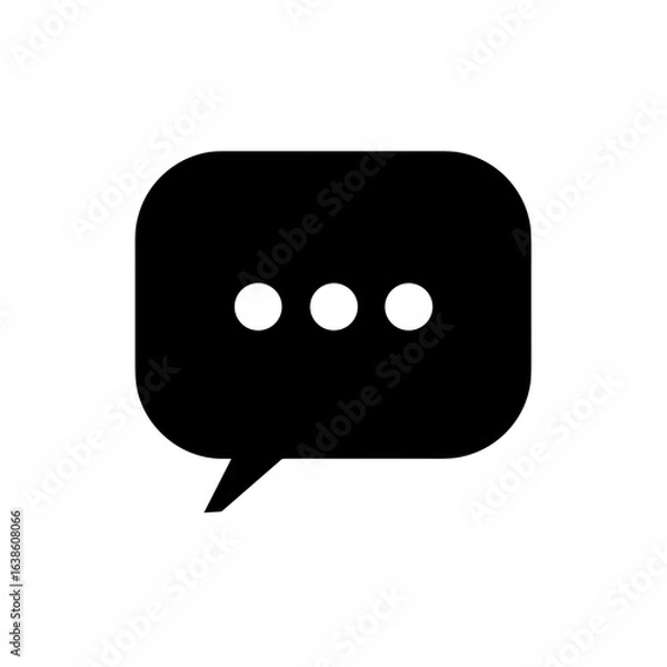 Fototapeta Sprechblase Icon Sammlung Chat Symbol Vektor Illustration Kommunikation Nachricht Messaging Social Media Kommentar Design Vorlage Digital Outline Gefüllt Farbig Schwarz Blau Grau Minimalistisch Web Ap