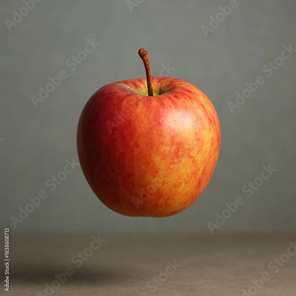 Obraz red apple on wooden background