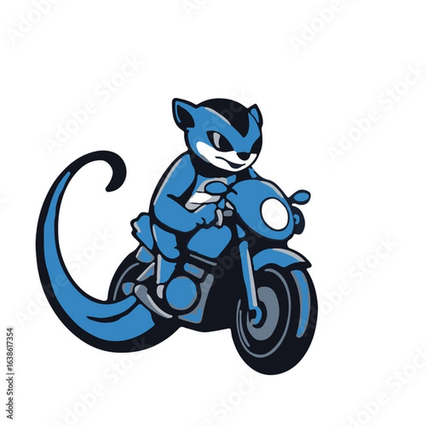 Fototapeta Blue Racer Animal Icon