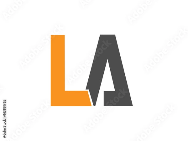 Obraz LA Initial Logo for your startup venture