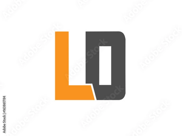 Fototapeta LD Initial Logo for your startup venture