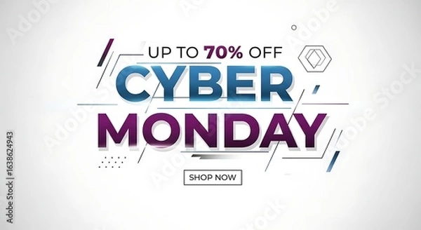Fototapeta Cyber Monday Sale: Up to 70% Off on All Products and Services