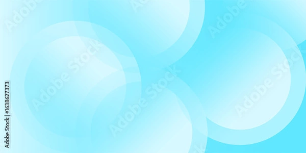 Fototapeta Minimalist banner background, pastel colorful, Light Blue gradations. Circle effect style geometric, abstract background. Vector Illustration