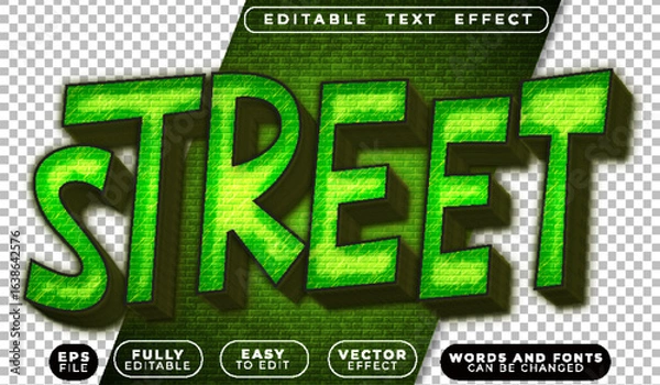 Fototapeta  Urban Street City Road Vector Fully Editable Smart Object Text Effect