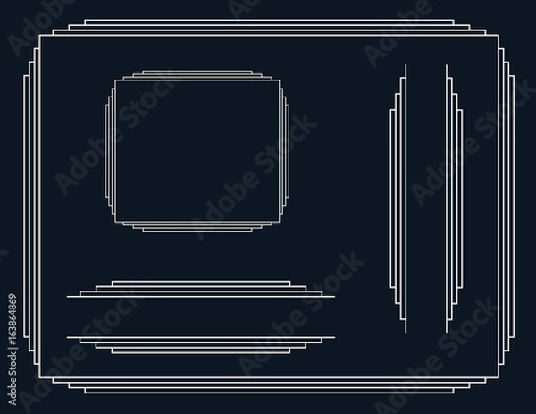 Obraz Art Deco border for invitations.