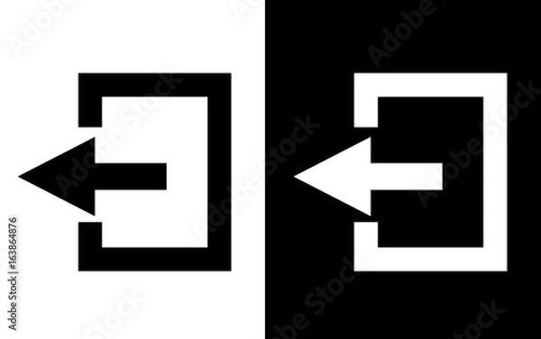 Obraz Graphic Icon button for “going back”.