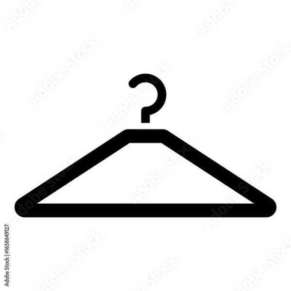 Obraz Clothes hanger glyph solid icon