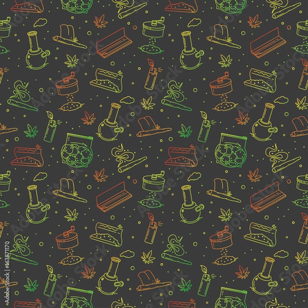 Obraz Seamless pattern - Smoking stuff