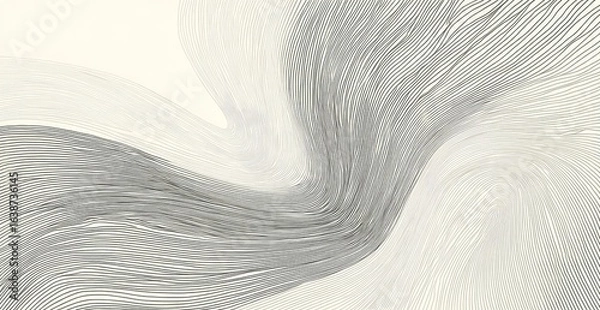 Fototapeta Abstract swirling lines in light gray and white