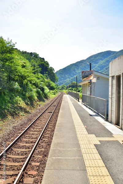 Obraz 兵庫　JR山陰本線餘部駅構内