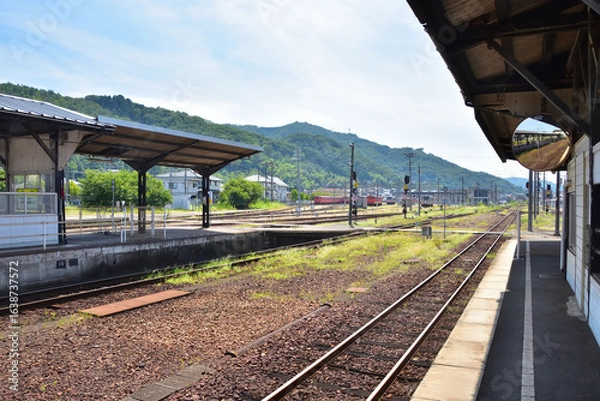 Obraz 岡山　JR姫新線津山駅構内