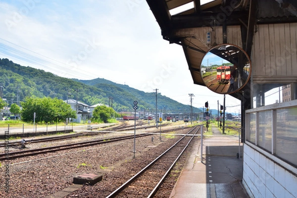 Obraz 岡山　JR姫新線津山駅構内