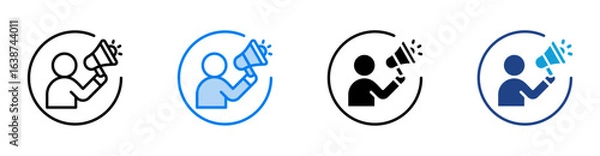 Obraz Advocacy icon set multiple style collection