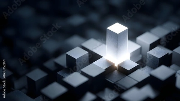 Obraz A graph with one sector breaking through the ceiling