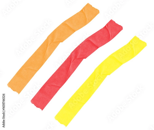 Fototapeta Colorful Masking Tape Isolated on Transparent Background