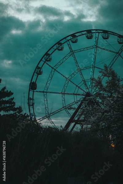 Obraz ferris wheel at night