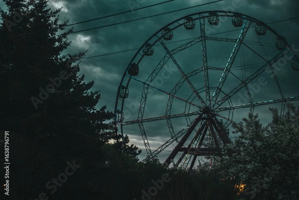 Obraz ferris wheel at night