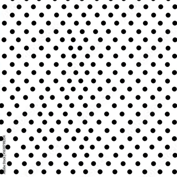 Obraz Repeating pattern of black circles on white background.  A  subtle diagonal  layout creates visual interest
