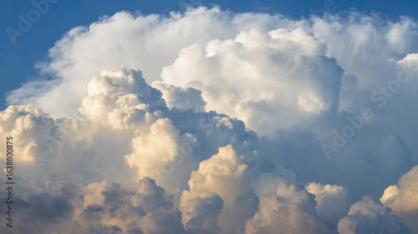 Fototapeta blue day with sky with dramatic cloud formation 