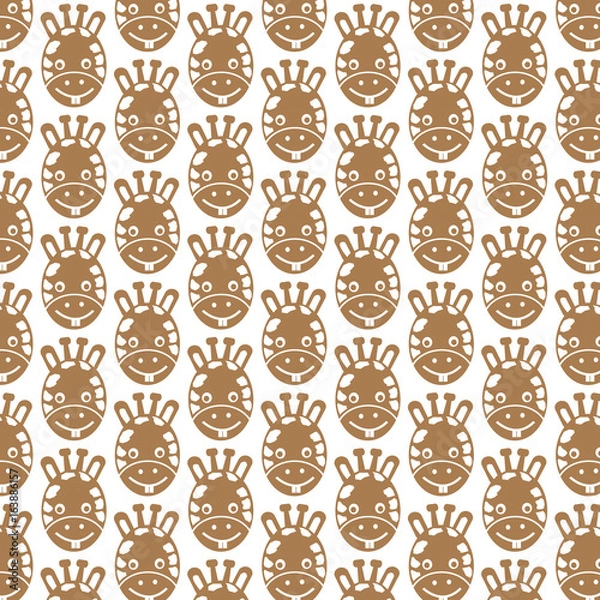 Fototapeta Pattern background Giraffe Face emotion Icon