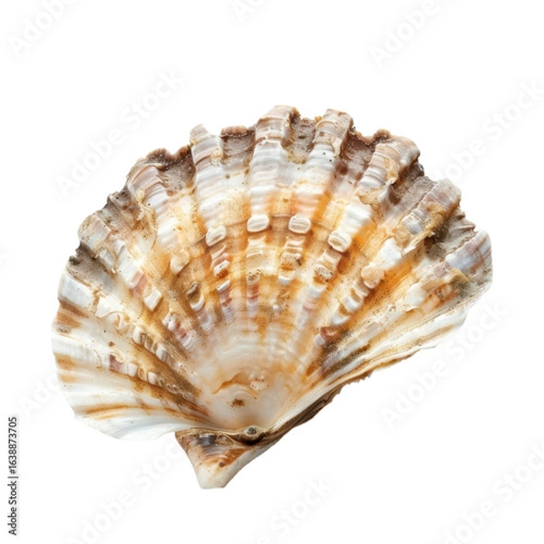 Obraz Beautiful Scallop Shell with Unique Stripes and Patterns