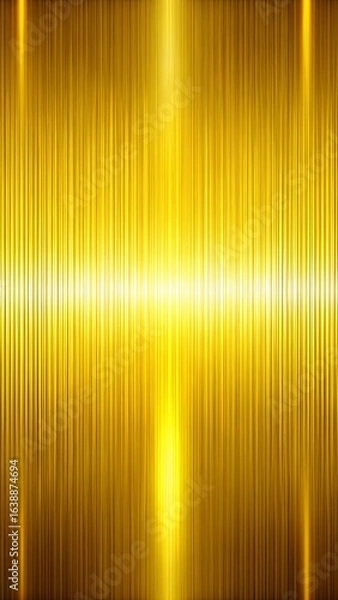 Fototapeta Glossy yellow metallic texture with vertical orientation perfect for high-end advertising backgrounds stylish presentation copy space for marketing messages or logos sophisticated look with bright