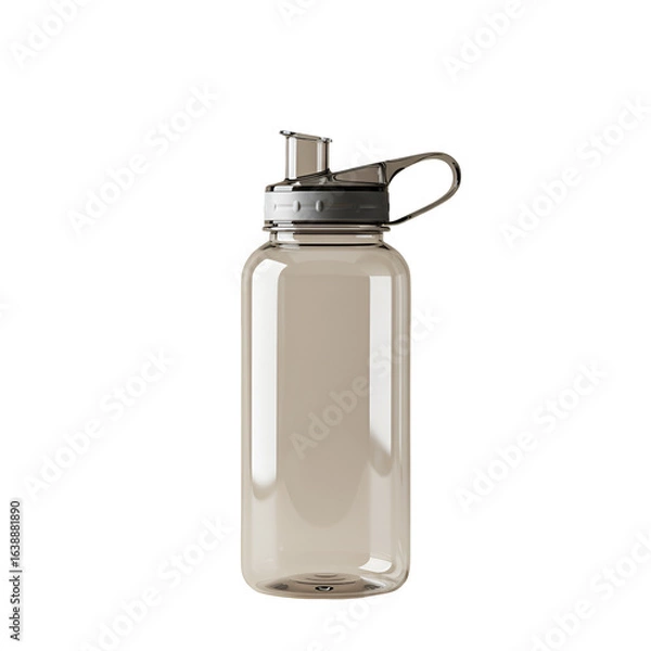Fototapeta Isolated 3D Realistic Water Bottle on Transparent Background for Drink and Hydration