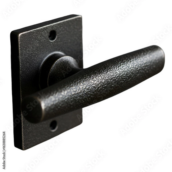Fototapeta Isolated Photo of a Bronze Door Handle on a Black Background