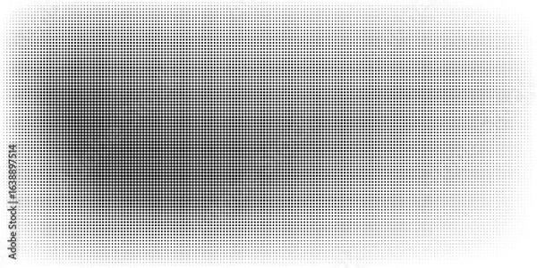 Fototapeta Black polka dots seamless pattern on white background. Halftone minimalist abstract. EPS 10