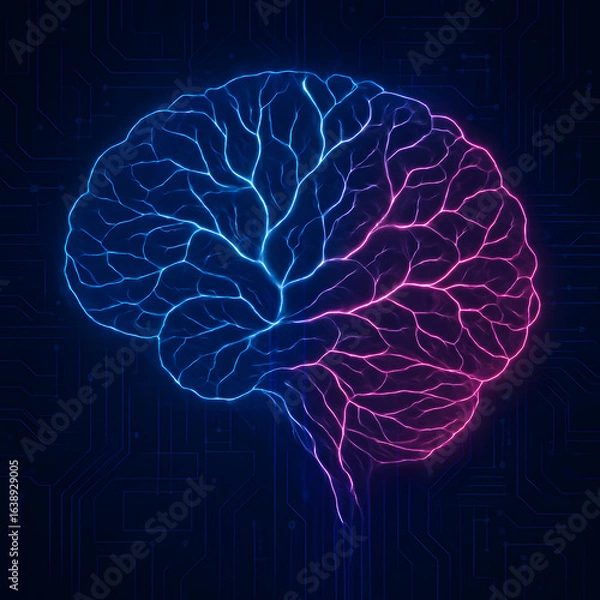 Fototapeta human brain vector illustration