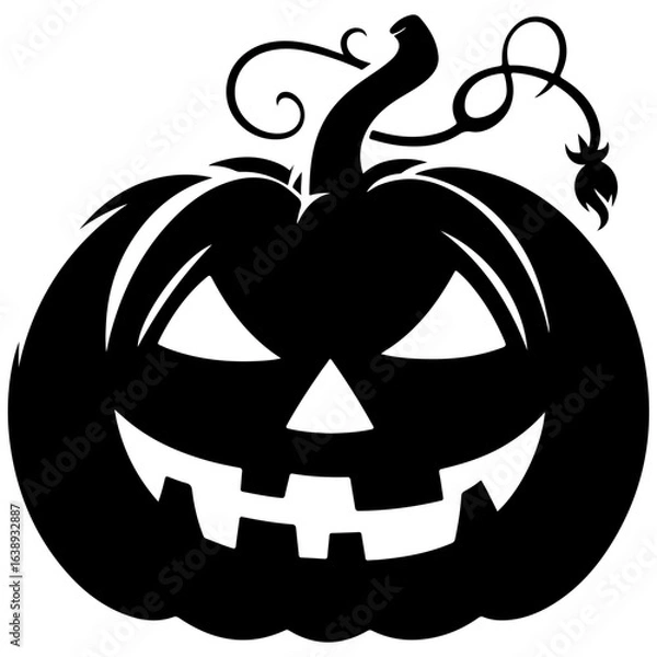 Obraz halloween pumpkin vector silhouette