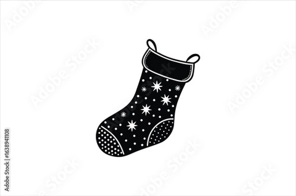 Fototapeta christmas vector,  icon vector illustration, christmas silhouette of a christmas isolated on a white background, eps, png, svg,  vector,