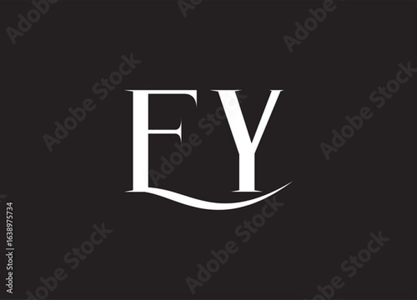 Obraz EY letter logo and initial logo design