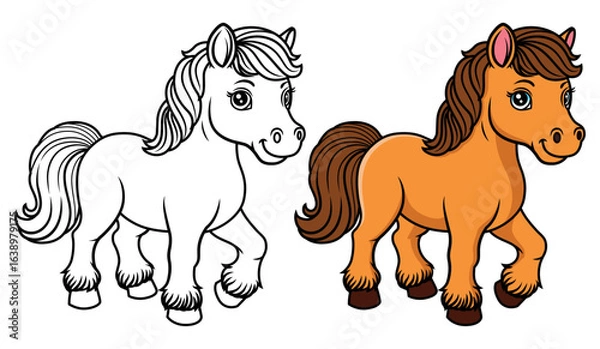 Obraz horse cartoon coloring