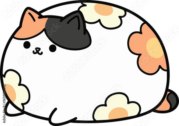 Obraz Flower Patch Calico Cat - Floral Kitty