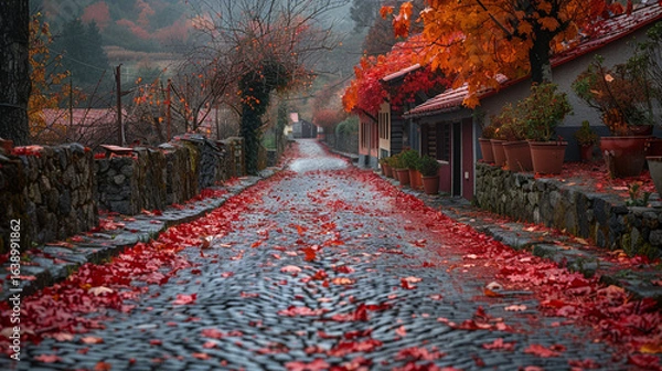 Obraz Vibrant Autumn Landscape with Colorful Foliage