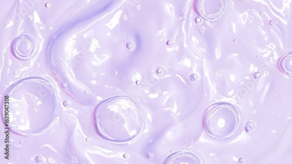 Obraz Iridescent liquid surface with bubbles. AI image