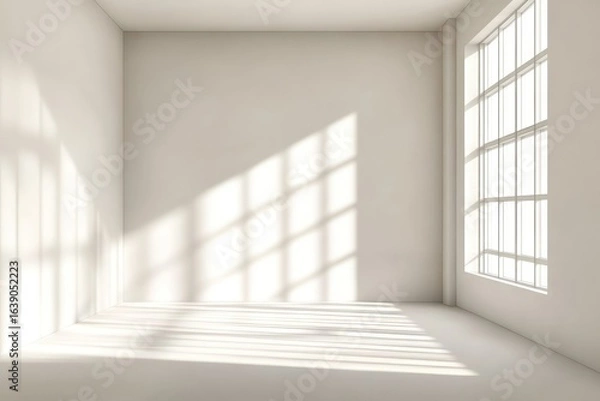 Fototapeta a thin line drawing of an interior design living room and very light shadows and a window 