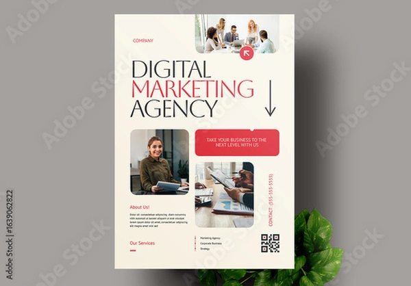 Obraz Digital Marketing Agency Flyer