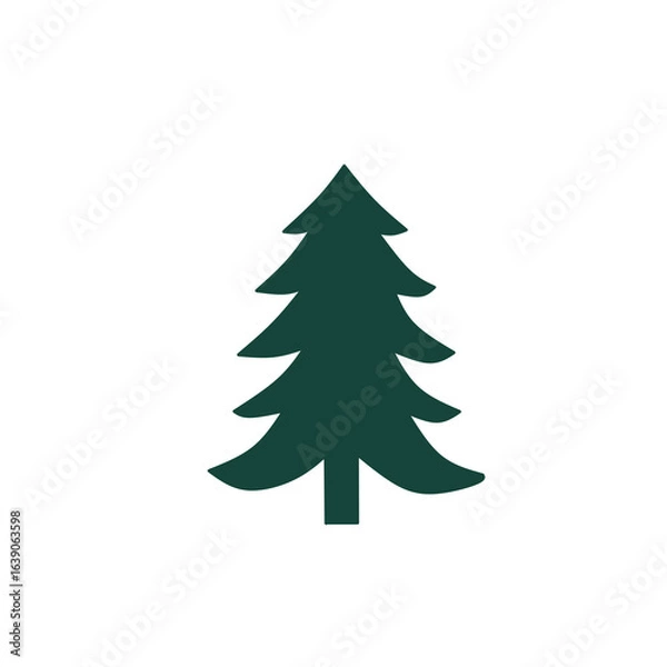 Obraz christmas tree vector illustration