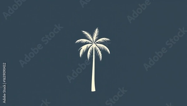 Obraz Minimalist vector of a palm tree