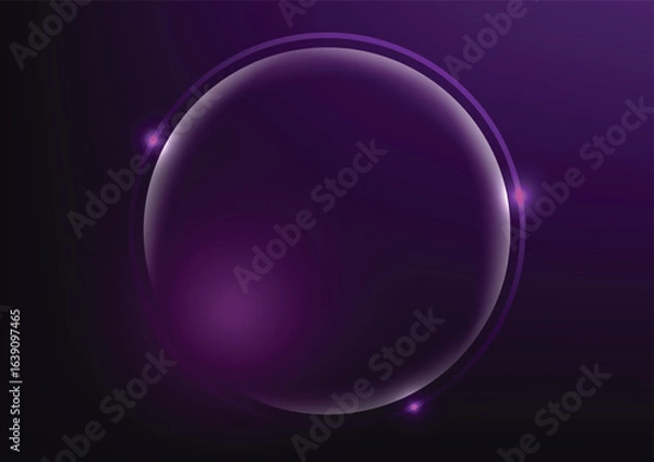 Obraz Len circle tech purple center art background