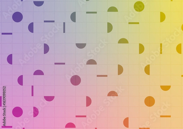 Fototapeta Grid dot line pastel colorful background circle