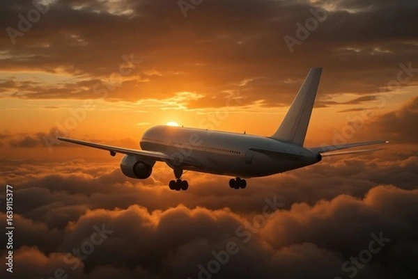 Fototapeta A Solo Journey Through the Clouds